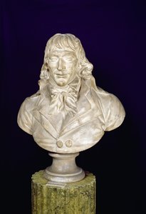 Portrettbyste av Camille Desmoulins (1760-94) (gips)